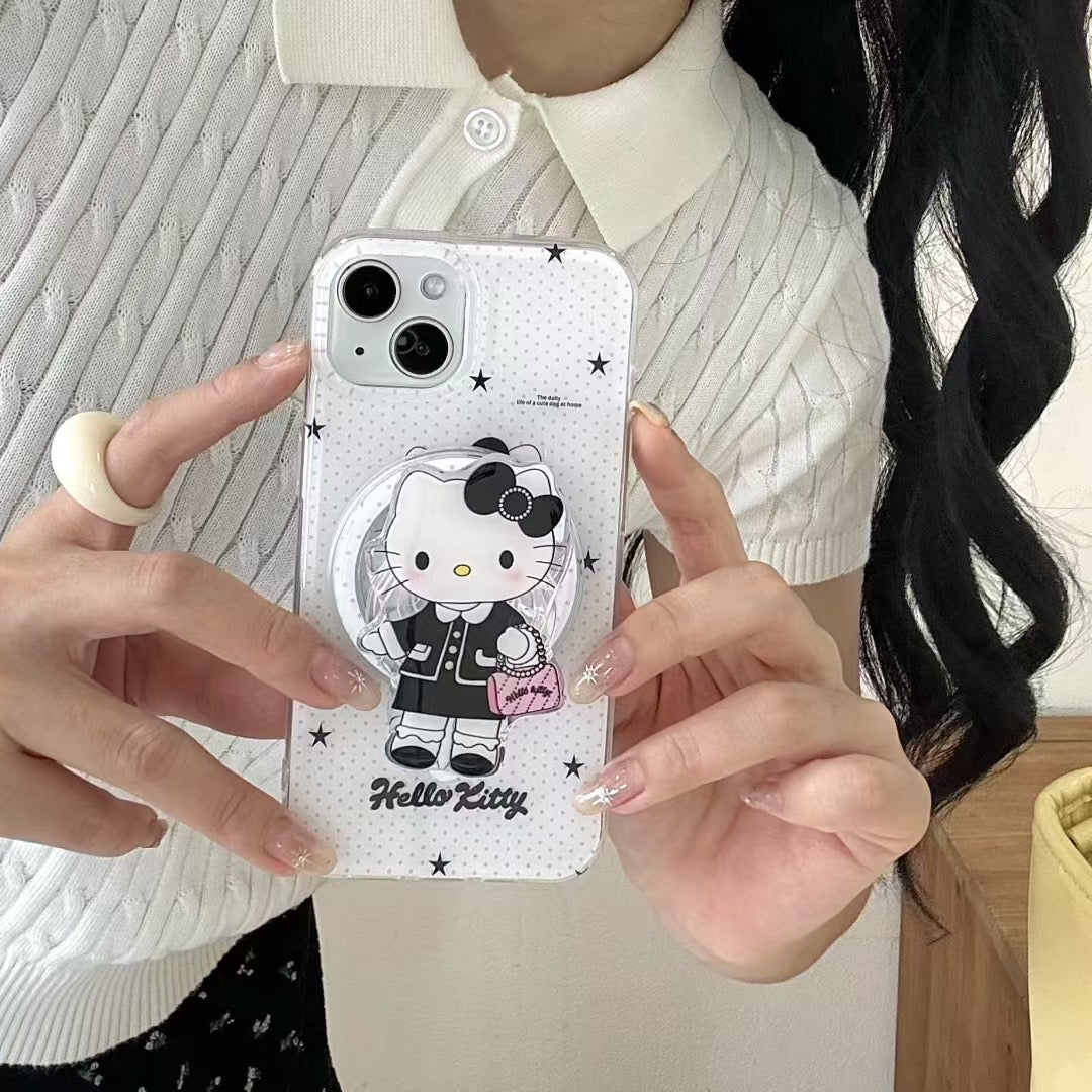 Chic Kitty Fashion iPhone Case – 3D Pop Holder with Star Design