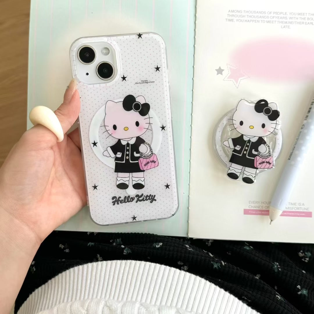 Chic Kitty Fashion iPhone Case – 3D Pop Holder with Star Design
