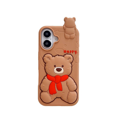 3D Happy Teddy Phone Case