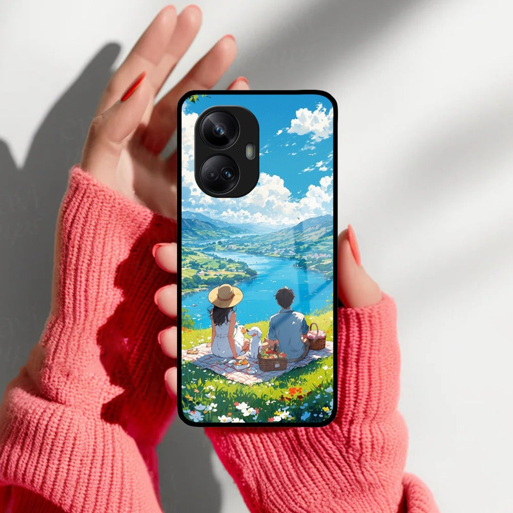 Lakeside Whimsy Glass Case Cover For Realme/Narzo