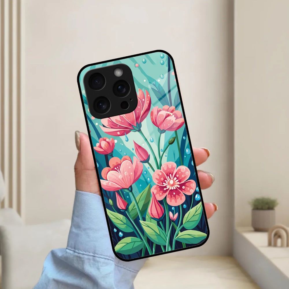 Tears of Spring Glass Case Cover For iPhone