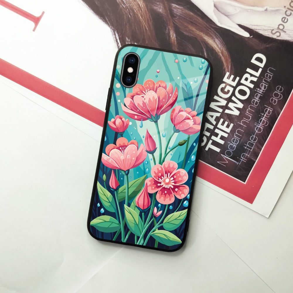 Tears of Spring Glass Case Cover For iPhone